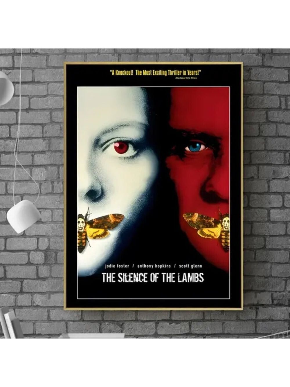 "The Silence of the Lambs" Movie Poster Canvas Print Wall Art
